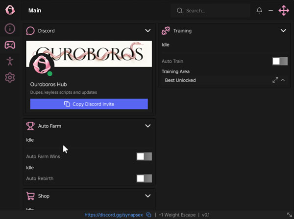 +1 Weight Escape Script Ouroboros Hub [No Key] – Auto Farm Wins