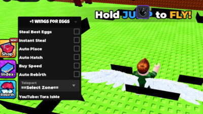 +1 Wings For Eggs Script Keyless – Tora isme – INSTANT STEAL, GET BEST EGGS