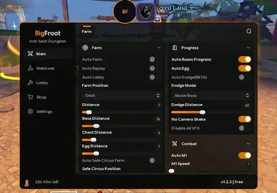 Iron Soul Dungeon Script – Auto Farm, Auto Replay – BigFroot Hub