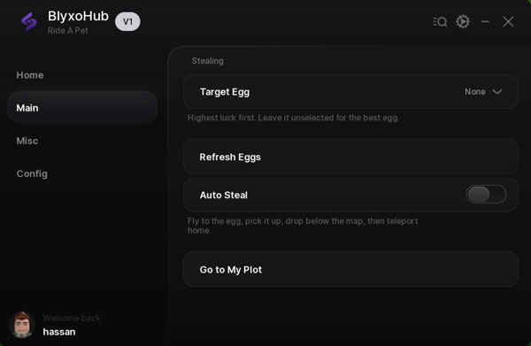 Ride a pet script – BlyxoHub Keyless Target Egg, Refresh Eggs, Auto Steal