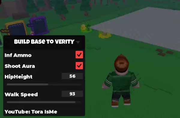 Build Base to Survive VERITY Script Tora IsMe [No Key] – Inf Ammo, Shoot Aura, HIP Height, Walk Speed