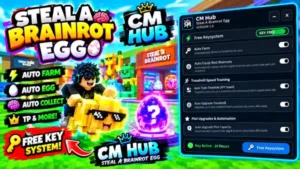 CM HUB Script for Steal A Brainrot Egg Roblox – Auto Steal Eggs, Auto Equip Best Brainrots