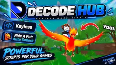Decode Hub Ride a Pet Keyless- Auto Collect, Auto Hatch Egg, ESP Wild Eggs