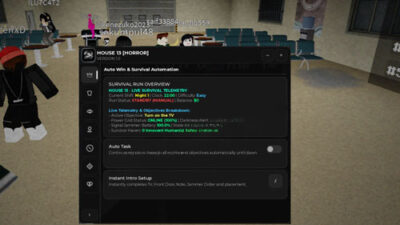 House 13 Script CM Hub – Auto Night Survival, Anomaly Esp
