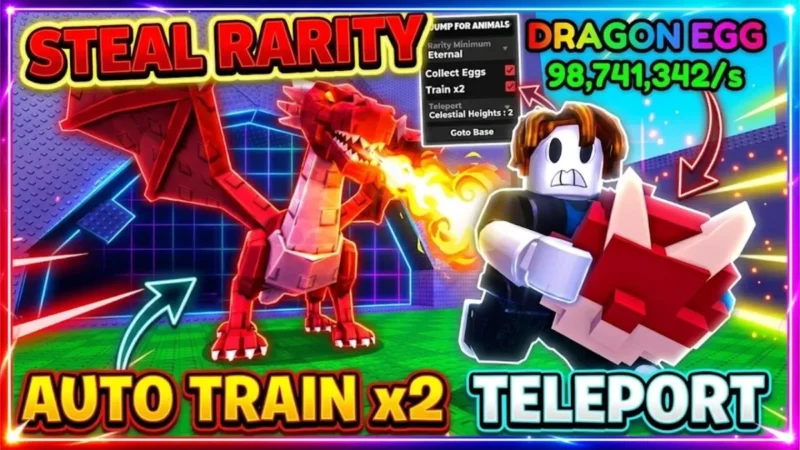 Jump for Animals | No Key | Tora isme | Steal Rarity, Train x2, Teleport, Collect Eggs