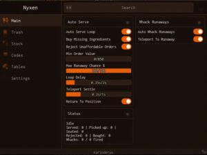 Karinderya Script Nyxen Hub No Key, Auto Serve Loop, Buy Missing Ingredients