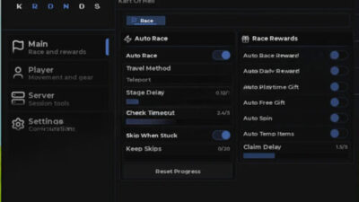 Kart of Hell Kronos Hub Script, Auto Equip Best, Auto Race Rewards