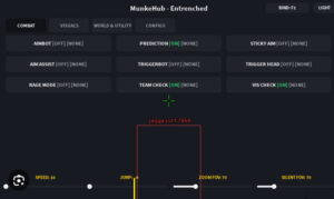 MunkeHub Entrenched Script Keyless – AimBot, Player ESP, Predication