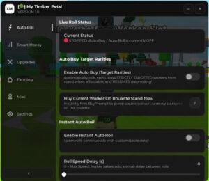 My Timber Pets Script | CM Hub | Auto Roll, Auto Sell Wood
