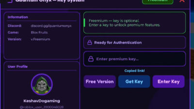 Blox Fruits QUANTUM ONYX Script New Update Free Key System