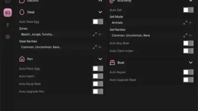 Sail for Eggs Script Keyless – Ouroboros Hub Roblox – Auto Steal Eggs, Auto Place Egg, Auto Upgrade Pen, Auto Equip Best