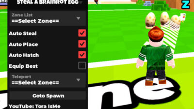 Steal a Brainrot Egg Script Tora isme No Key, Auto Steal, Auto Hatch, Goto Spawn