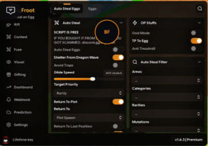 Steal An Egg Script – Big Froot – AUTO FIGHT BOSS, RIFT BOSS EVENT, AUTO STEAL RIFT
