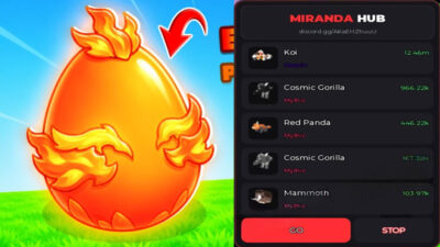 Steal An Egg Script – Miranda Hub – No Key, Auto Steal Fast, Speed Boost,