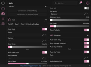 Steal an Egg for Squishy Dumplings Script Ouroboros Hub No Key – Auto Buy Trial, Egg ESP, Auto Hatch Eggs, and more