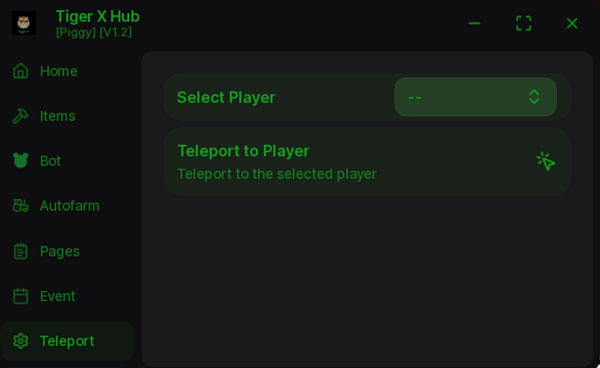 Piggy Tiger X Hub Script Keyless | Auto Find Pages, Fling Bots, Map Stealer & ESP