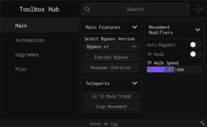Toolbox Hub Steal an Egg No Key Script – Auto Farm, Egg ESP, Teleport