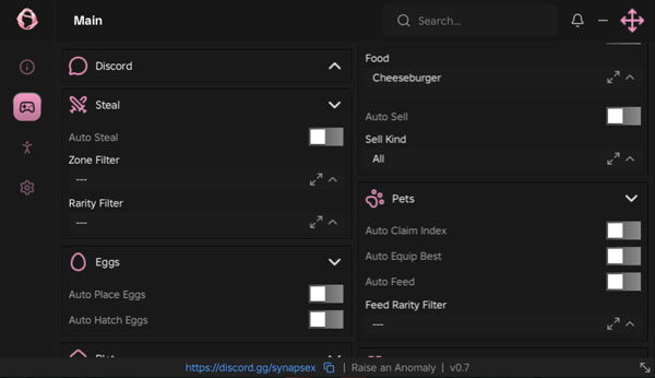 [UPD] Raise an Anomaly (SCP) script keyless | auto steal, auto buy food
