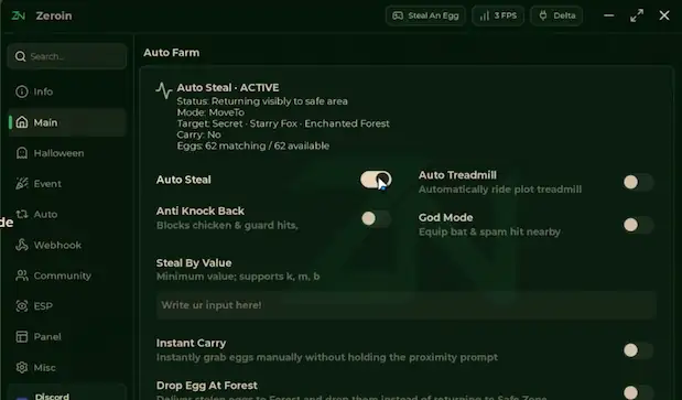 Steal An Egg Script – HALLOW RACE, PUMPKIN BOSS, RACE RALLY, AUTO STEAL