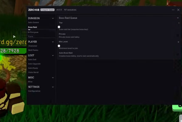 DUNGEON QUEST REBORN SCRIPT – Zero Hub – INSTA WIN DUNGEON, INF XP, INF GEMS & MORE OP