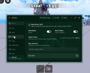 Steal an Egg Zeroin Hub Script – Boss Event, Auto Boss Event, Instant Steal