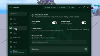 Steal an Egg Zeroin Hub Script – Boss Event, Auto Boss Event, Instant Steal