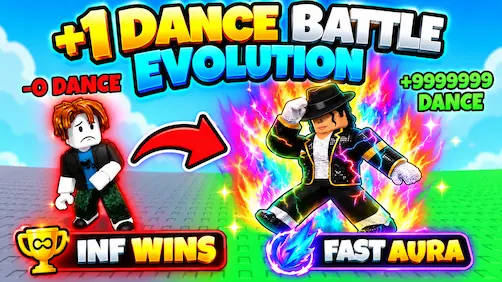 +1 Dance Battle Evolution Script – INF Win, FAST AURA