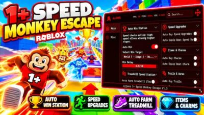 1+ Speed Monkey Escape Script – Auto Win Station