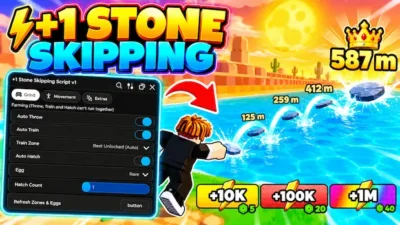 + Stone Skipping Script – Auto Throw, Auto Train