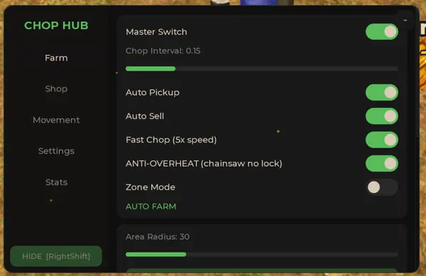 Chop a Forest Script  – Chop Hub OP SCRIPT | AUTO PROGRESS ETC