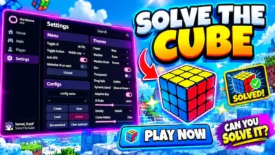 Solve the Cube Script No Key – Auto Solve, Auto Ready, Auto Sit, Auto Buy Chairs