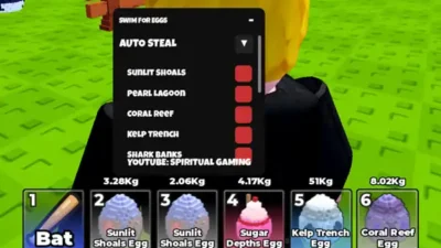 Swim for Eggs – Auto Secret, Auto Eternal, Auto Steal, Auto Hatch – Spiritual Gaming