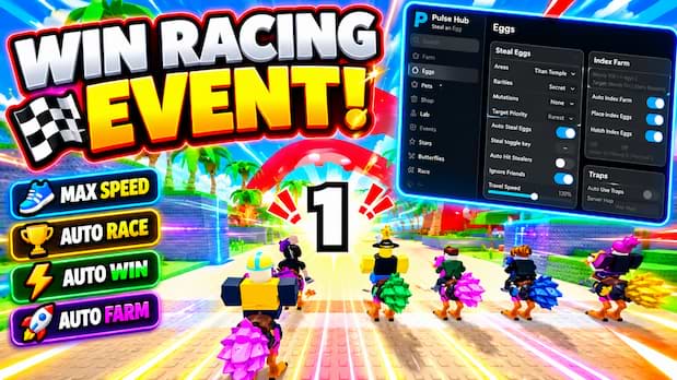 Steal an Egg Script No Key – Win Racing Even, Instant Steal Eggs (No Key)