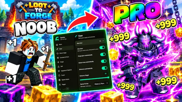+1 Loot to Forge Script – Auto Battle, Clear All Stages