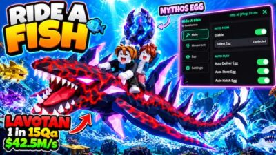 Ride a Fish Script Sosiskomras Hub | Auto Farm, Egg ESP