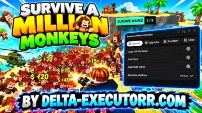 Survive a Million Monkeys Script –  Auto Farm, Auto Dodge, Auto Skip Waves, Auto Upgrade