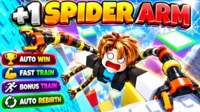 +1 Spider Arm Script – AUTO WIN ALL STAGES, FAST TRAIN