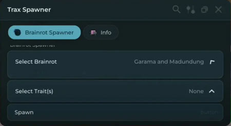 Spawning Brainrots using Trax Spawner Script in Steal A Brainrot 