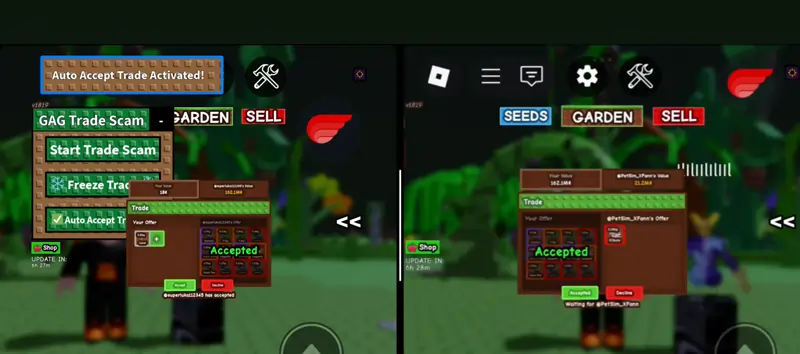 Auto Accept Trade script Grow a Garden No Key