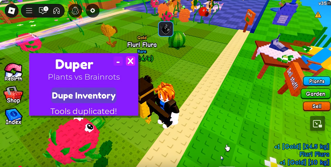 Dupe Script Plant VS Brainrots - Dupe Inventory