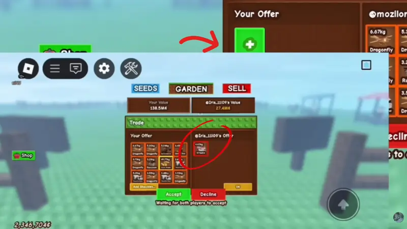 Grow a Garden auto freeze trade script