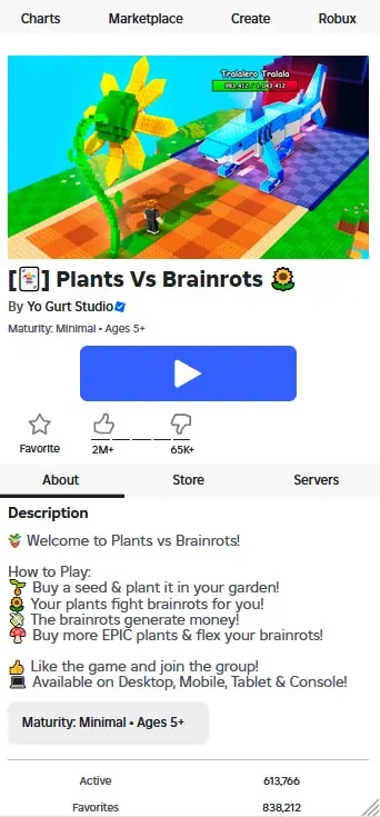 Speed Hub Plant vs Brainrots