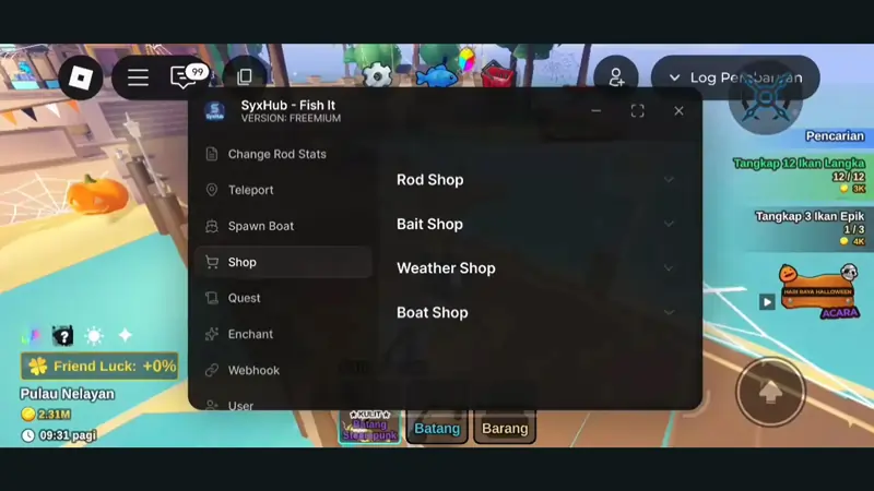 SYX Hub Fish It Script 